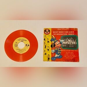 Vintage Vinyl of  Walt Disney’s Official Mickey Mouse Club March 1955 45 RPM